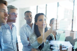 Business professionals in a meeting