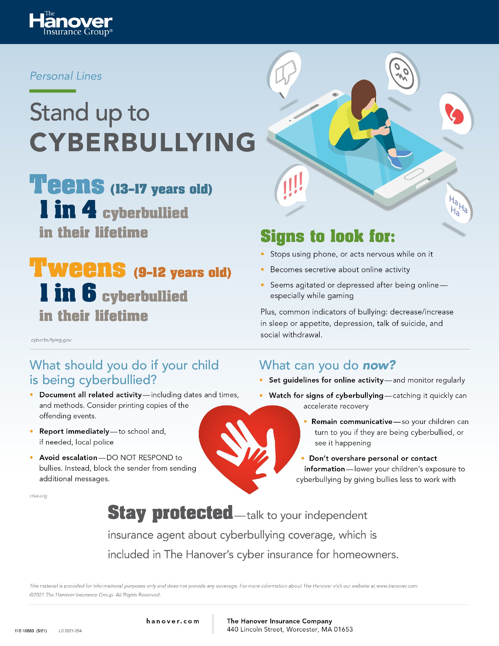 Cyberbullying stats infographic