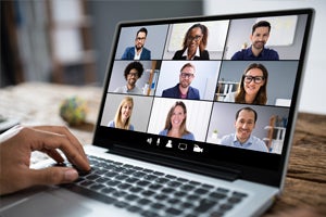 professionals on a remote conference call