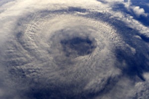 hurricane over ocean