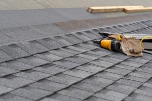 roofing materials on the roof
