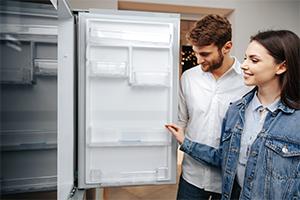 Couple with new fridge