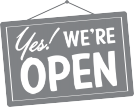 open for business sign