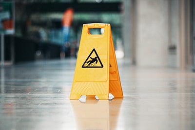 slip warning sign