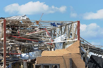 Collapsed building