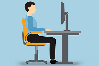 Sitting workstation graphic