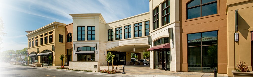 Store fronts at the Mall