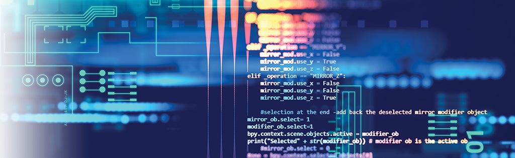 Abstract image of data and technologu