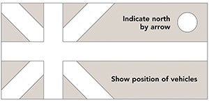 Road intersection graphic