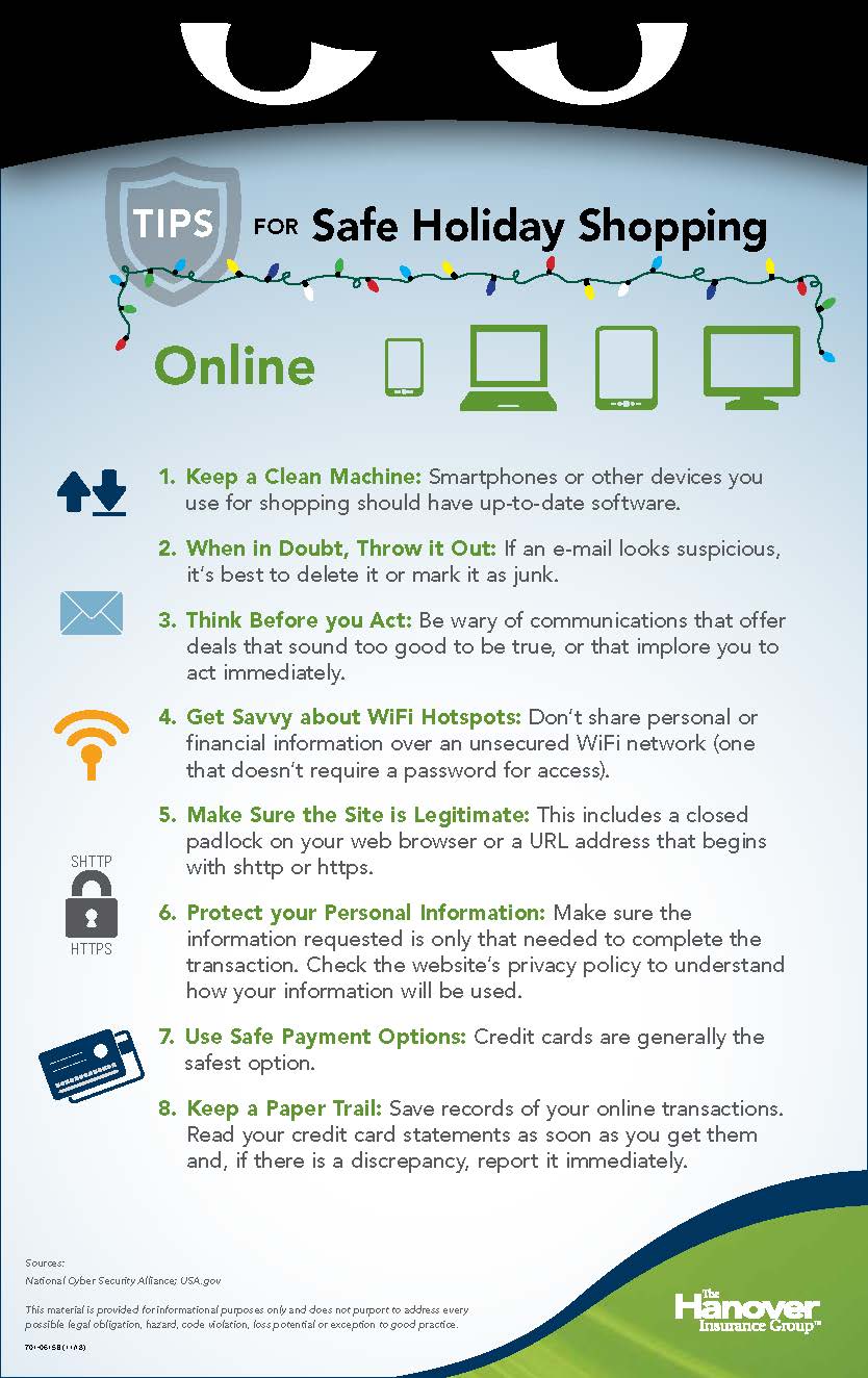 Tips for safe holiday shopping online The Hanover Insurance Group