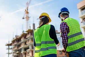 construction workers on site