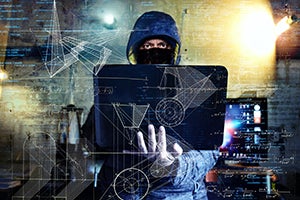 Hacker stealing data