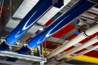 Overhead view of a bulldozer on a job site 