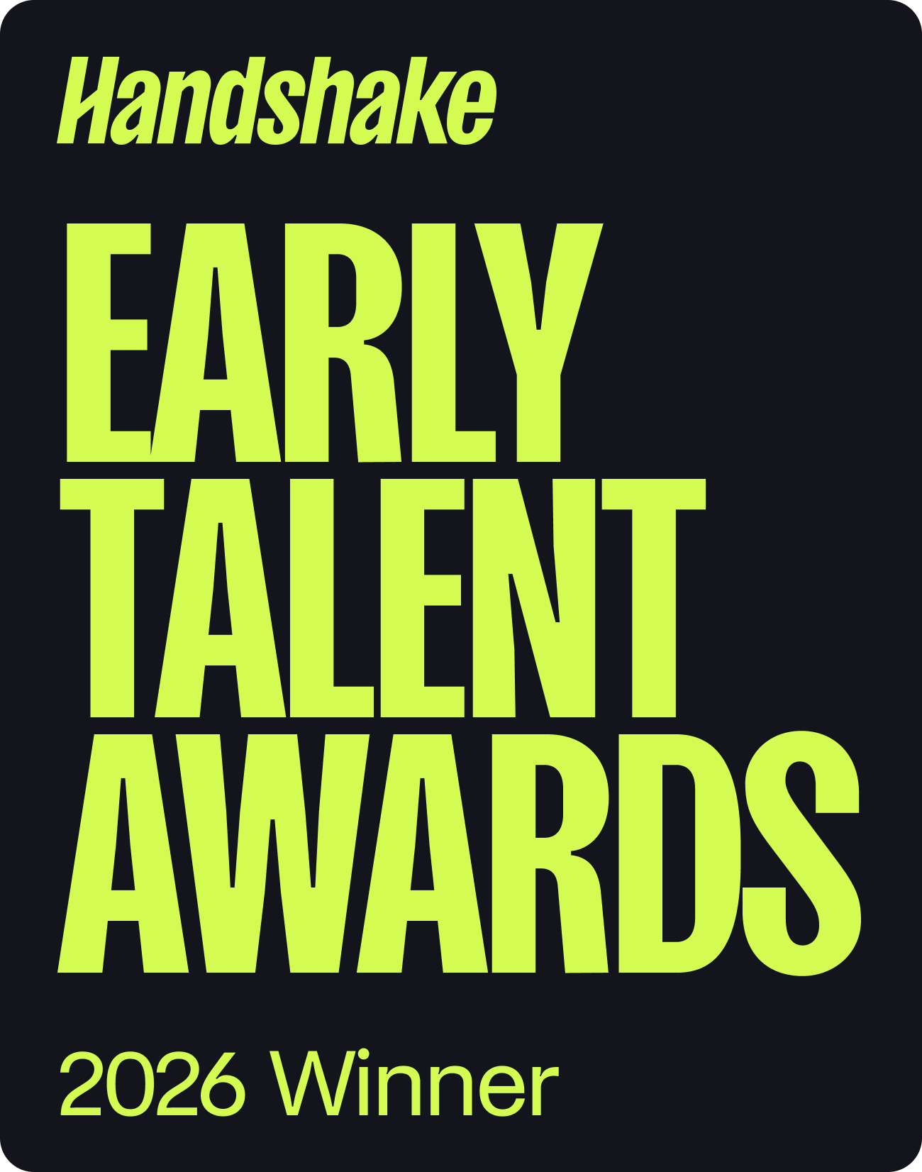 Handshake Early Talent Award 2026