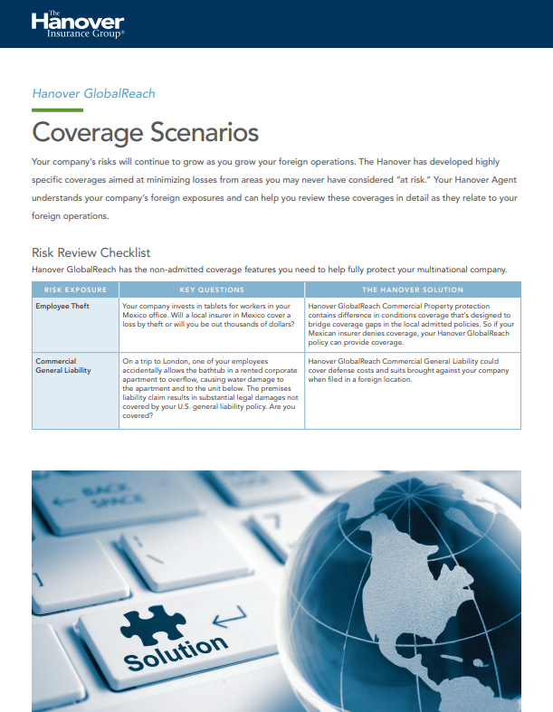 Hanover GlobalReach coverage scenarios overview
