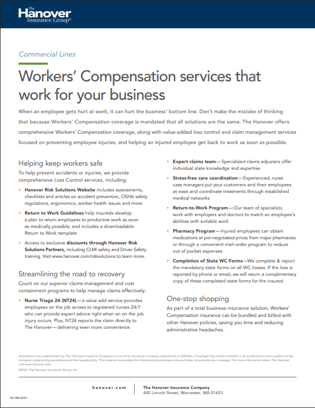 Workers' comp services that work for your business overview