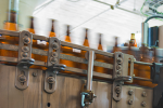 brewery bottles on a shelf