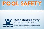 Graphic showing pool safety tip