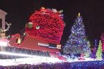 Christmas float with lights