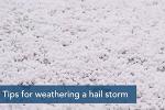 Hail on the ground