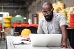 manufacturing man on computer