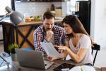 couple paying bills