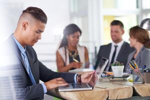 Team of successful business people having a meeting