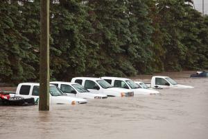 flooded cars