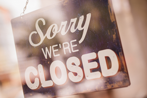 Closed sign