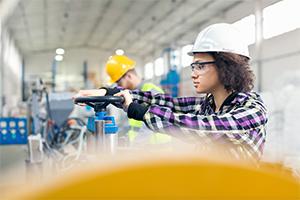 female machine operator