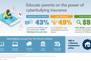 Infographic depicting stats on cyber bullying