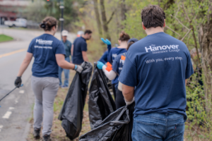 Hanover employee volunteers participate in roadside cleanup