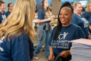 Hanover employees volunteer at a Day of Caring event