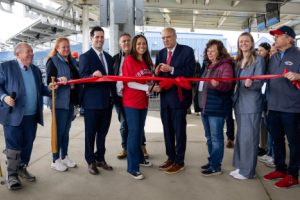 Hanover and community leaders participate in a ribbon cutting